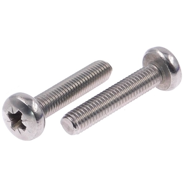 Linsenkopfschrauben mit Kreuzschlitz PZ Edelstahl A2 DIN 7985