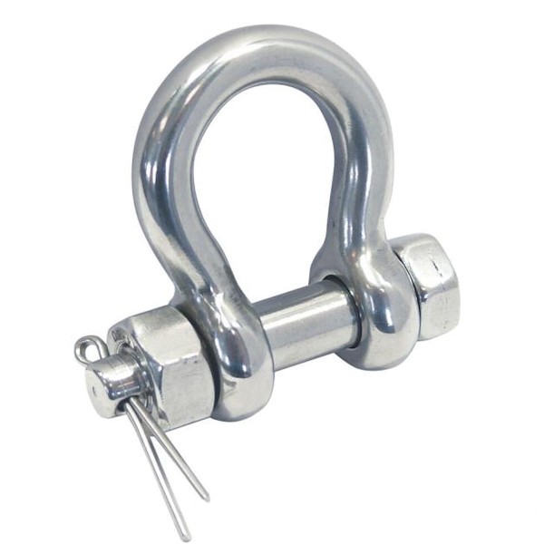 Rundschäkel mit Sicherungsbolzen Edelstahl A4 #081400