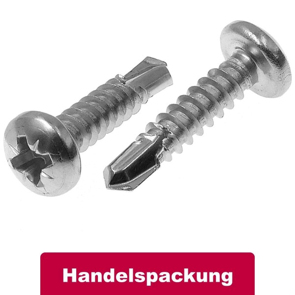 Linsenkopf Bohrschrauben Edelstahl A2 Kreuzschlitz PZ DIN 7504 - B2B
