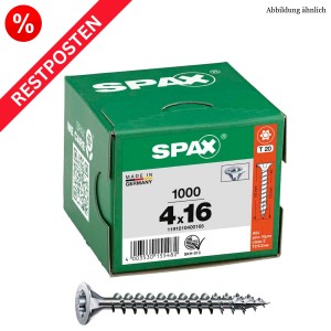 SPAX Universalschraube T-Star Stahl verzinkt Senkkopf Restposten - 4,0x16