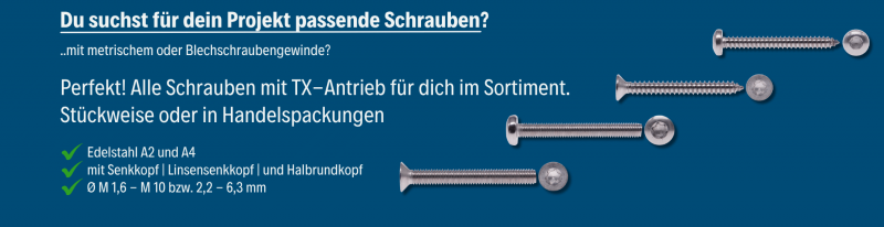 Schrauben aus Edelstahl von ISO 14581 - ISO 14587 by seimatec
