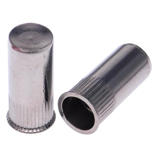 Blindnietmutter kleiner Senkkopf Edelstahl A4 Rundschaft geschl.