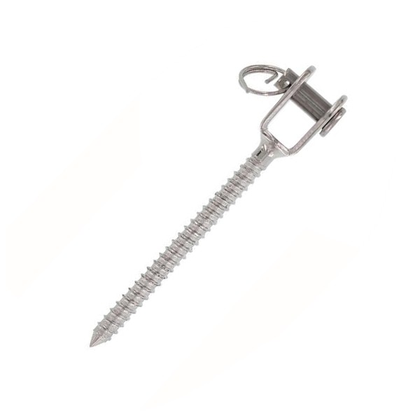 Gabel mit Holzgewinde Edelstahl A4