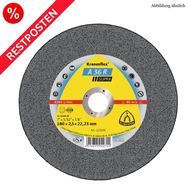 A 36 R Trennscheiben gerade 180x2,5x22,23 mm - Restposten 25 Stk.