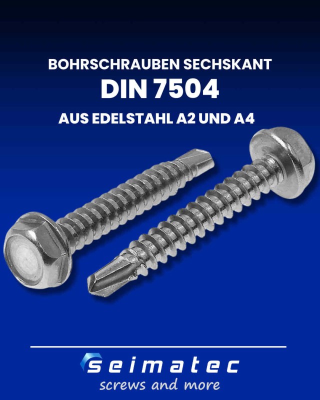 Bohrschrauben DIN 7504 Form K Edelstahl A2 und A4