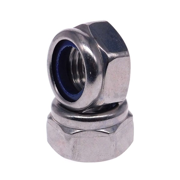 Feingewinde Sicherungsmutter Edelstahl A4 DIN 985 mit Polyamidring