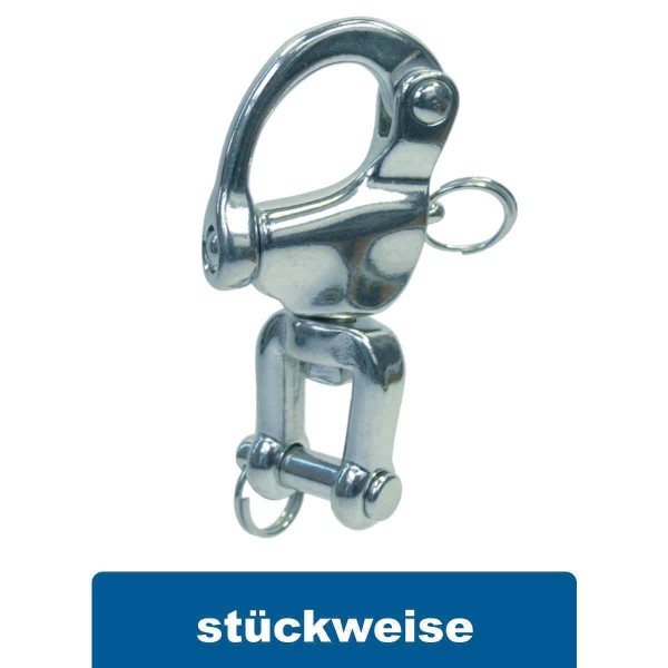 Schnappschäkel mit Wirbelschäkel Edelstahl A4