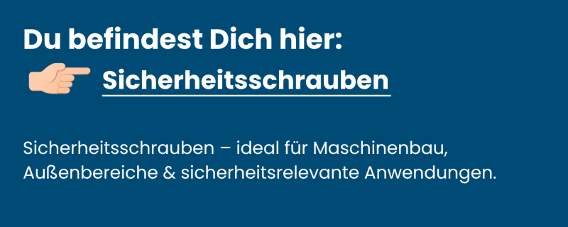 Kategorie-Sicherheitsschrauben