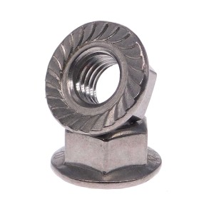 Sperrzahnmutter mit Flansch Edelstahl A2