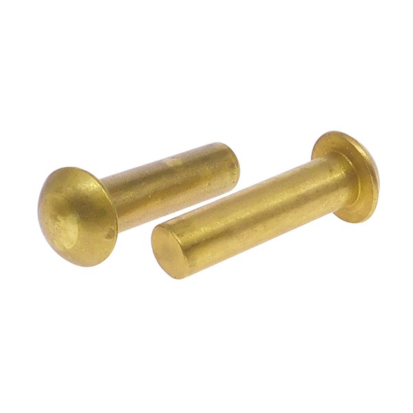 Halbrundnieten DIN 660 Messing