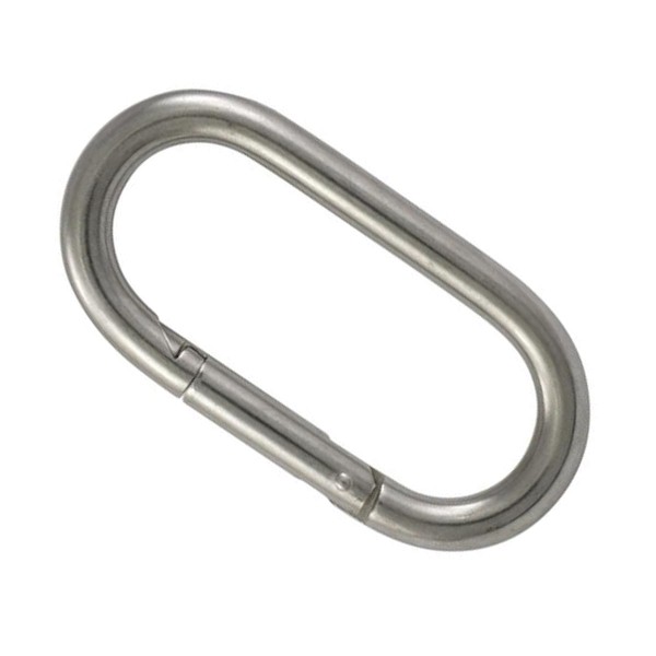 Karabinerhaken oval aus Edelstahl A4-AISI 316