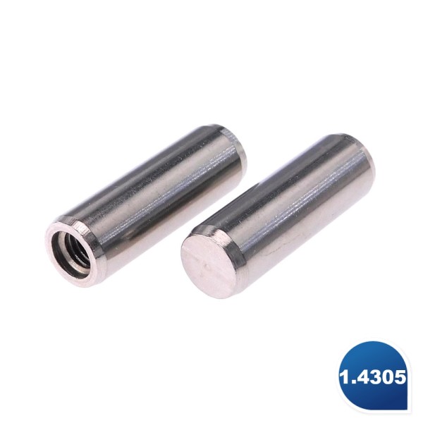 Zylinderstifte ISO 8733 mit Innengewinde Edelstahl 1.4305
