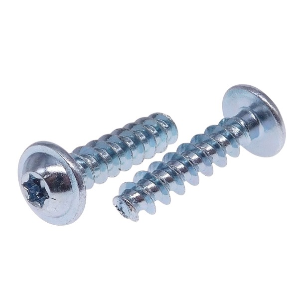 Schrauben mit Linsenkopf und angepresster Scheibe für Kunststoffe Stahl verzinkt #88202