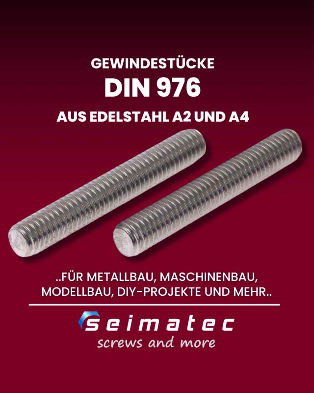 Gewindestücke Edelstahl