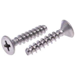 Schraube für thermoplastische Kunststoffe Senkkopf Kreuzschlitz PH Edelstahl A2