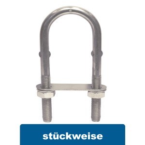 U-Bügel mit Gegenplatte Edelstahl A2 U-Bügel mit Gegenplatte Edelstahl A2