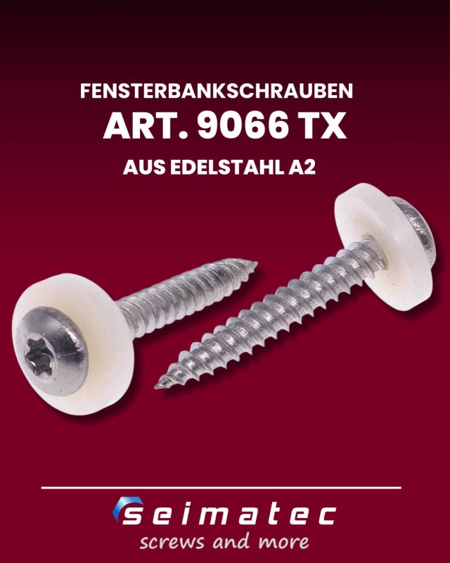 9066-Fensterbankschrauben-FG-mit-Polyscheibe-A2-TX