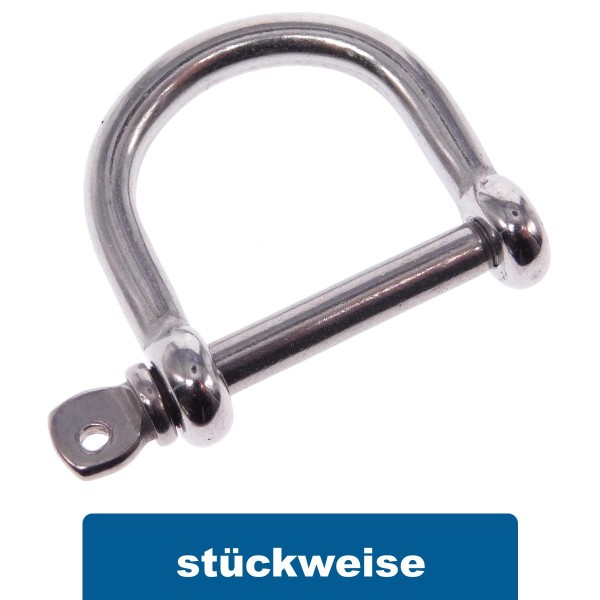 Rundschäkel weite Form Edelstahl A4 #089690