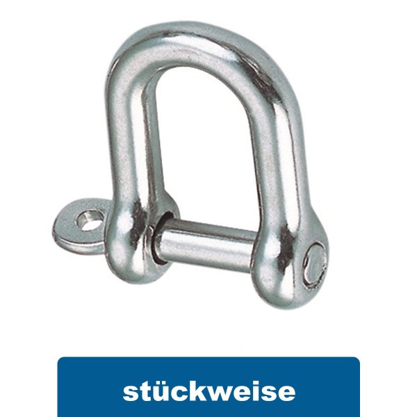 Rundschäkel mit unverlierbarem Bolzen Edelstahl A4