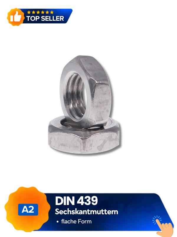 DIN-439-A2-Sechskantmuttern