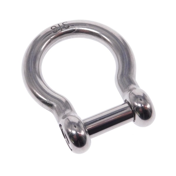 Rundschäkel geschweifte Form Edelstahl A4 #089700