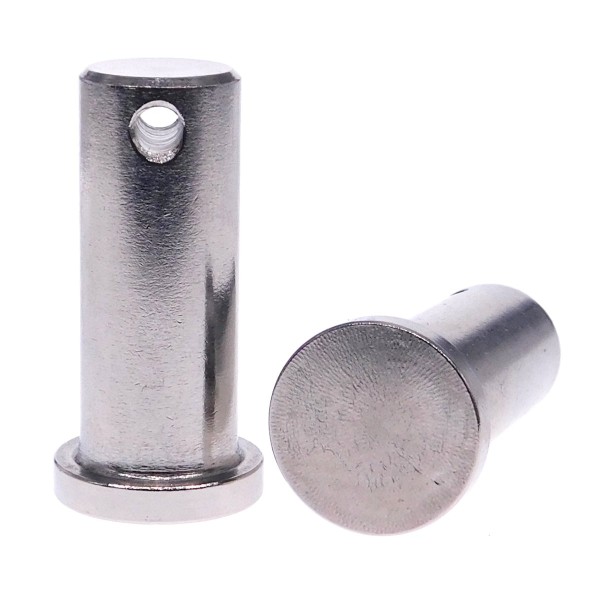 Sicherungsbolzen mit Kopf und Splintloch Edelstahl A4 AISI 316