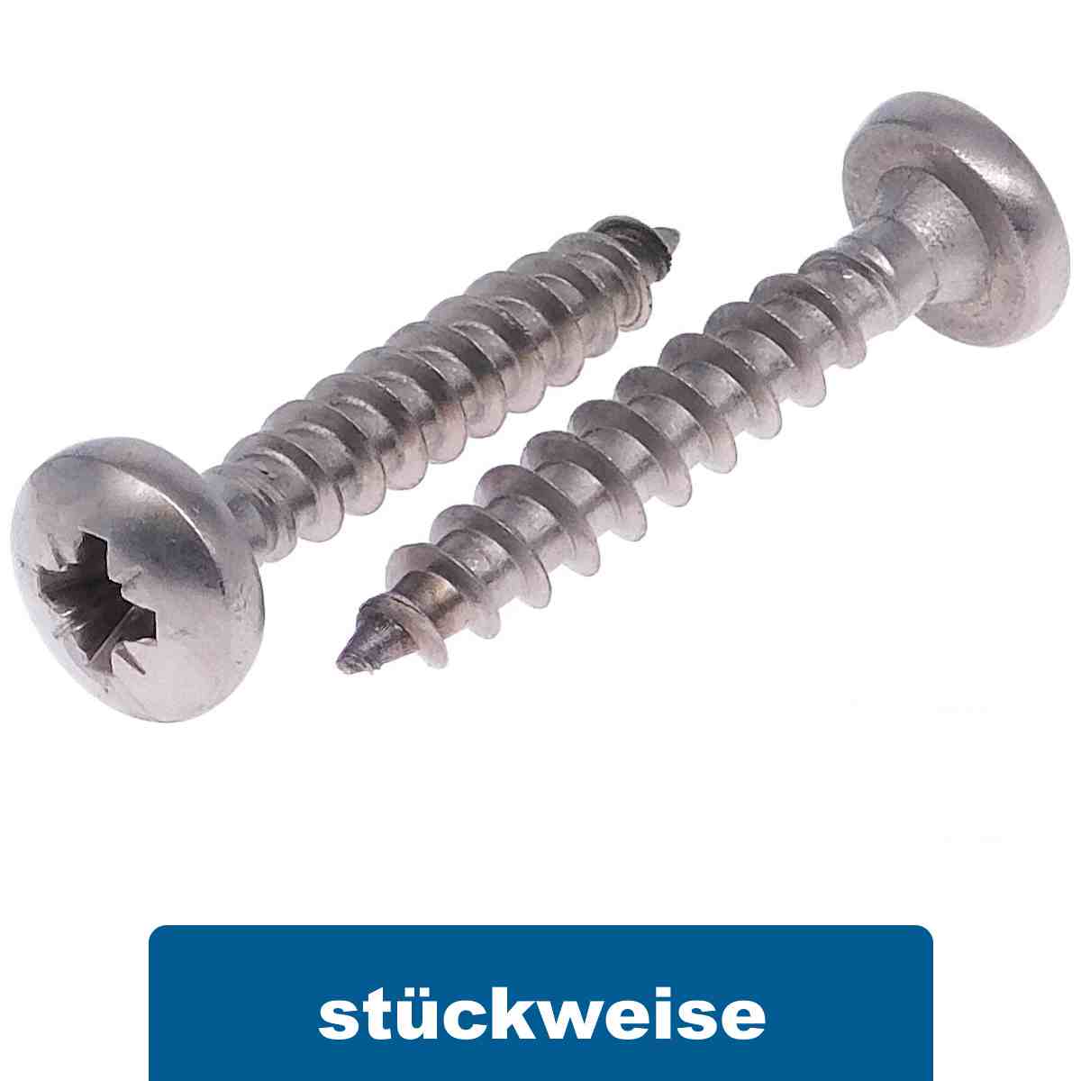 Rundkopf Spanplattenschrauben Edelstahl PZ-Antrieb