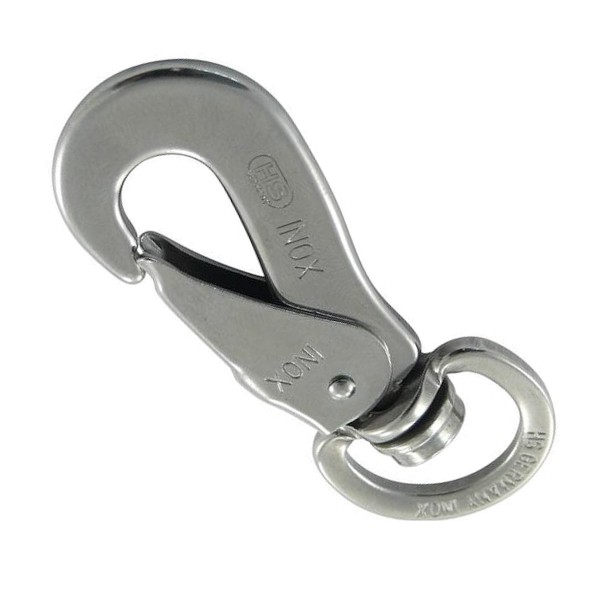 Sprenger Schnapphaken mit Wirbelauge aus Edelstahl A4 AISI 316