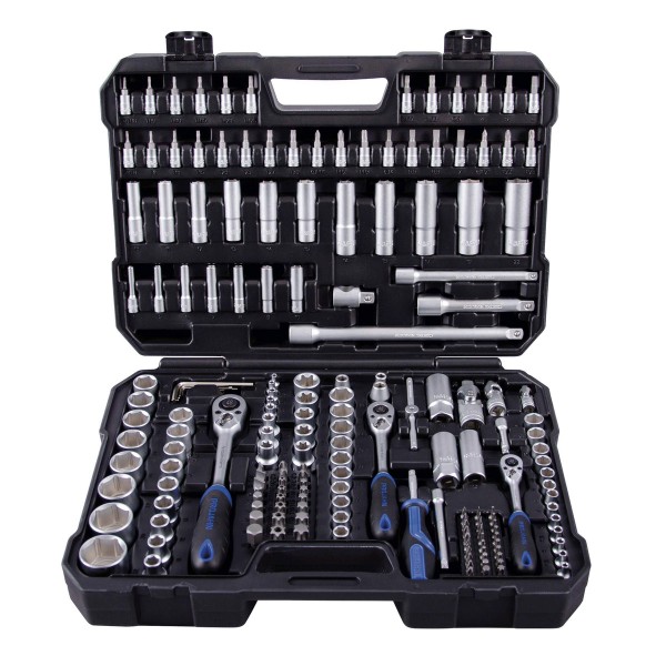Proficraft Steckschlüssel-Koffer metrisch 1/4" + 3/8" + 1/2" 182 Teile