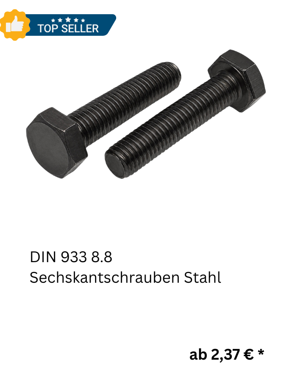 DIN 933 8.8 Sechskantschrauben mit Vollgewinde Stahl 