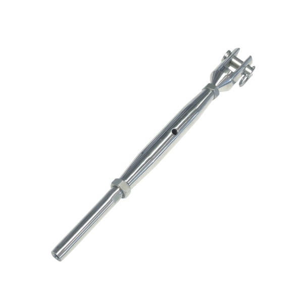 Wantenspanner Gabel-Terminal gedrehte Ausführung Edelstahl A4 #08140660