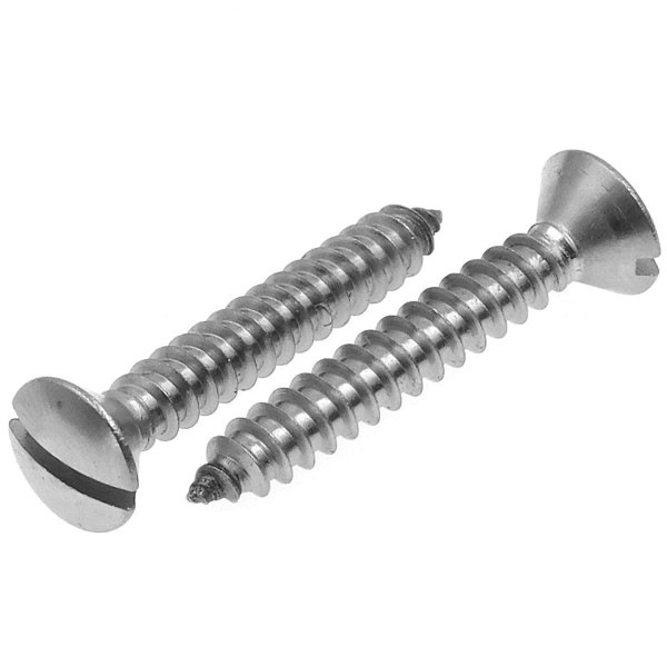 Linsensenkkopf Blechschrauben mit Schlitz Edelstahl A2 DIN 7973