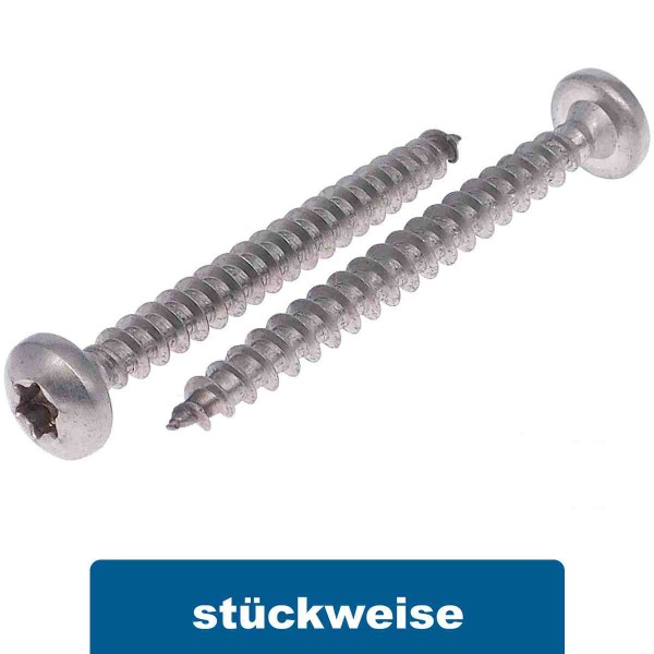 Rundkopf Holzschrauben Edelstahl A4 Vollgewinde TX #9045