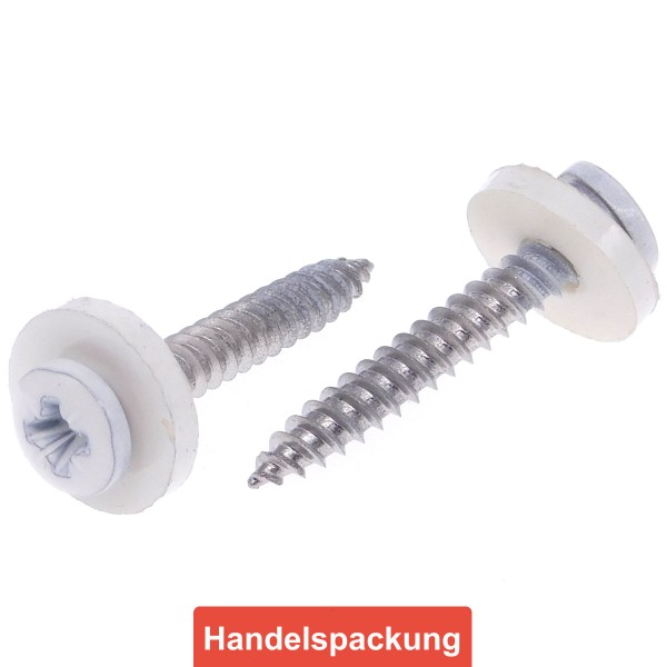 Fensterbankschraube A2 Feingewinde PZ Polyamidscheibe weiss - B2B