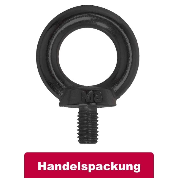Schraubösen Edelstahl A4-AISI 316 chemisch geschwärzt ähnl. DIN 580