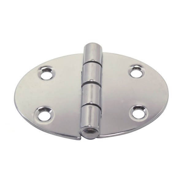 Scharnier Möbelscharnier oval Edelstahl A2 67x48x2 mm #089020