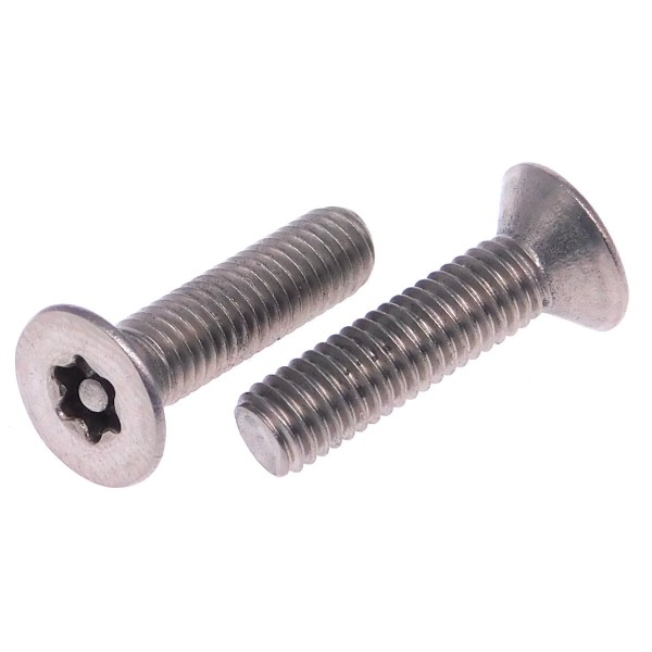 Sicherheitsschraube Torx und Pin Senkkopf metr. Gewinde Edelstahl A2