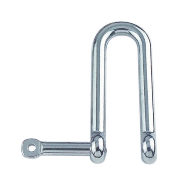 Rundschäkel lange Form mit unverlierbarem Bolzen Edelstahl A4