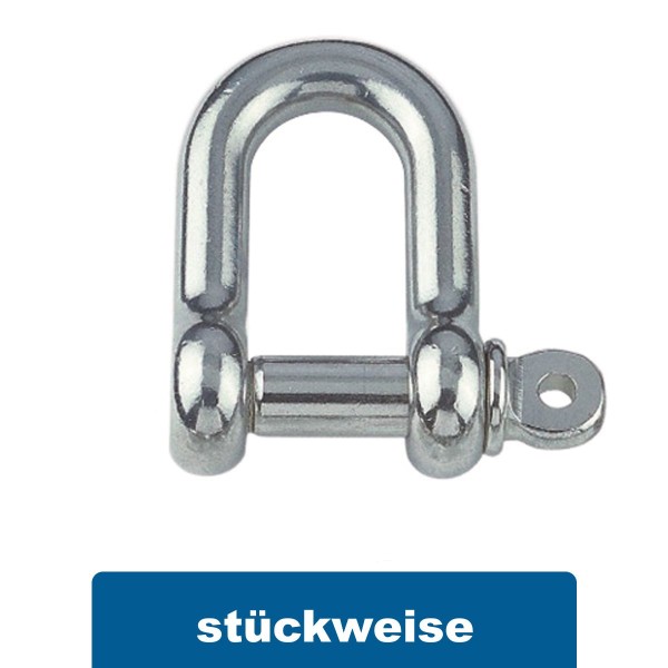 Rundschäkel kurze Form Edelstahl A4 #8258