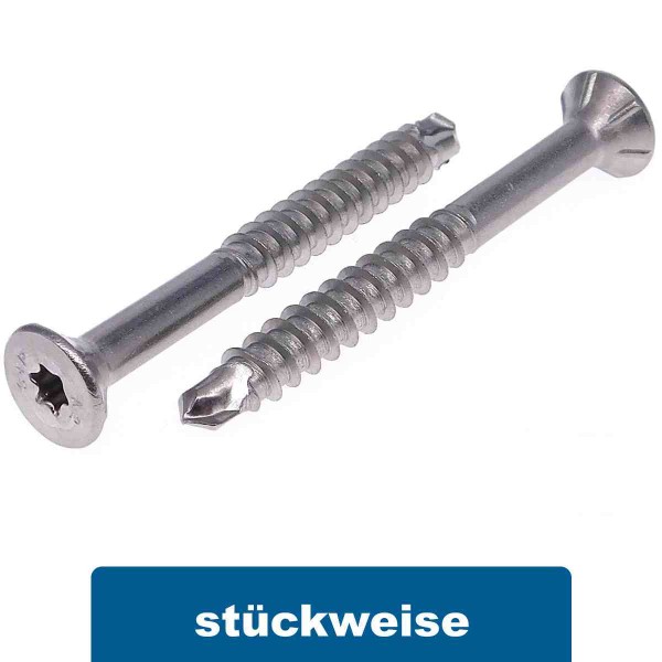 Spanplattenschraube Edelstahl A2 Senkkopf TX Bohrspitze #9040