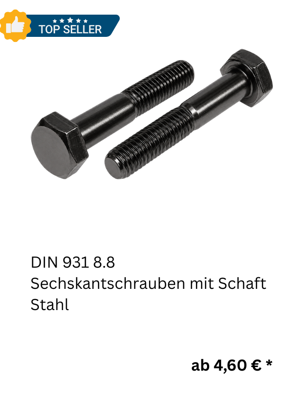 Sechskantschrauben 8.8 Stahl blank