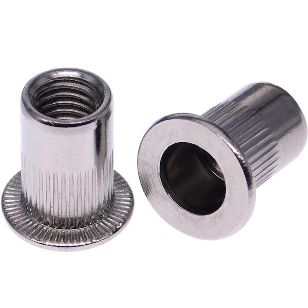 Blindnietmutter Einnietmutter Flachkopf Rundschaft offen Edelstahl A4