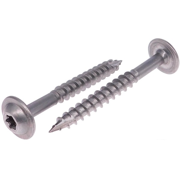 Tellerkopf Holzbauschraube TX mit Schneidkerbe Edelstahl A2 - FH-DIY