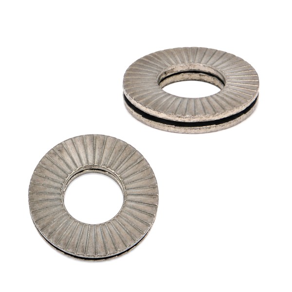 Keilsicherungsscheiben Twin Lock breit Edelstahl A4