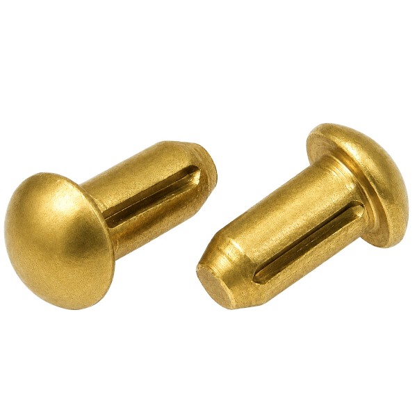 DIN 1476 Halbrundkerbnägel aus Messing