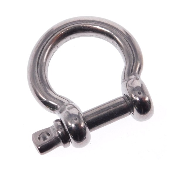 Rundschäkel geschweift mit Schraubbolzen Edelstahl A4 #082600