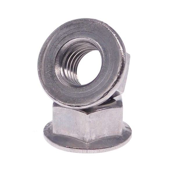 Flanschmutter M8 Edelstahl A2 DIN 6923