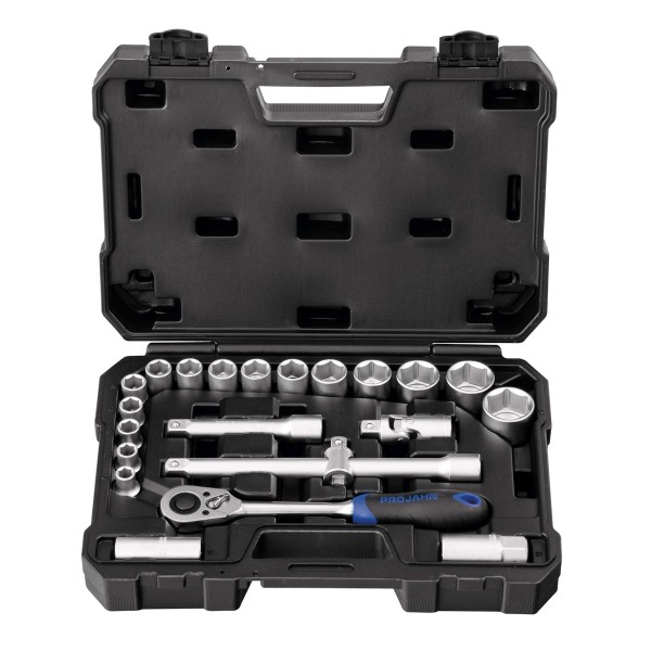 PROFICRAFT Steckschlüssel-Koffer metrisch 1/2" - 22 Teilig