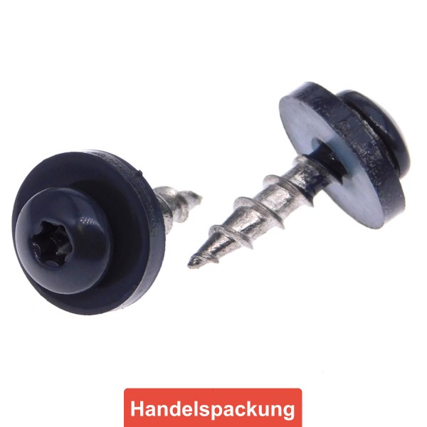 Fensterbankschraube A2 Grobgewinde TX Polyamidscheibe grau - B2B