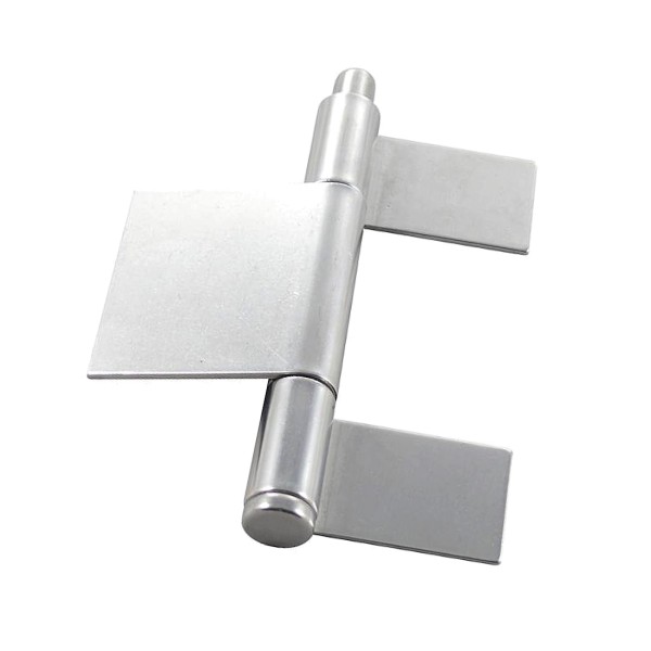 Anschweiss-Scharnier 3-tlg mit langen Flügeln Edelstahl A2 87 x 118 x 2,0 mm #814754